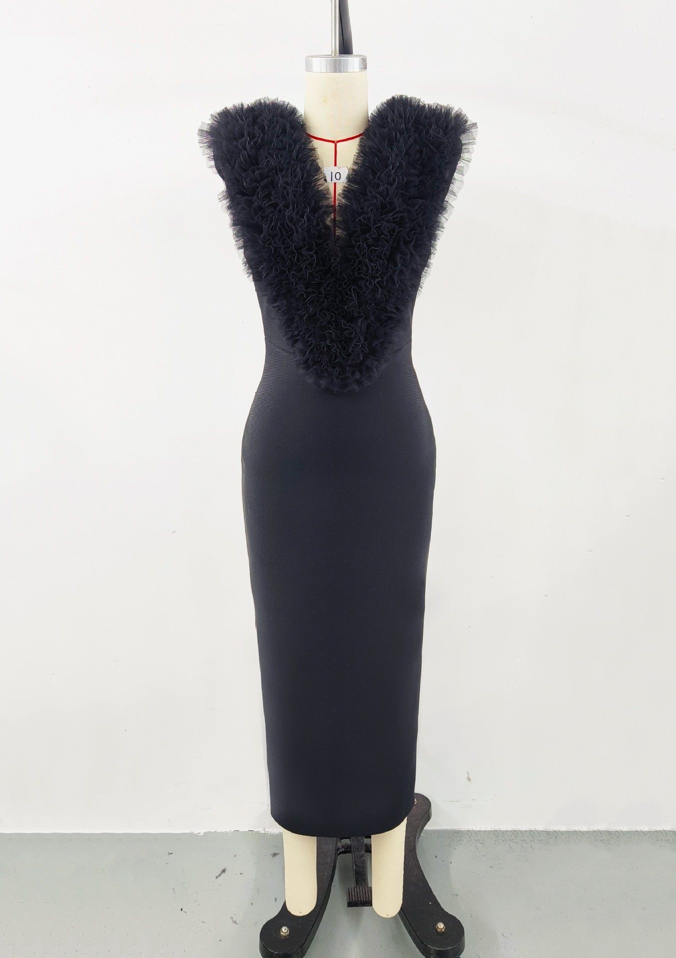 Elegant Long Grenadine Bandage Pink Elegant Dress