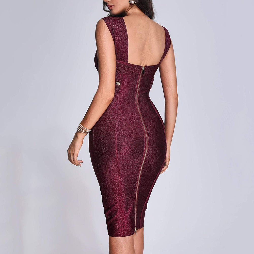 Sexy Off-Shoulder Tight Stretch Elegant Evening Bandage Dress