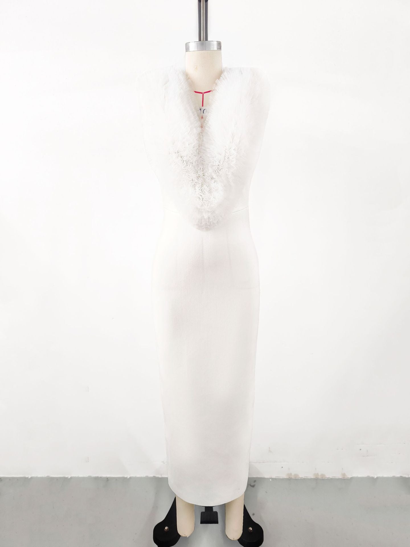 Elegant Long Grenadine Bandage Pink Elegant Dress