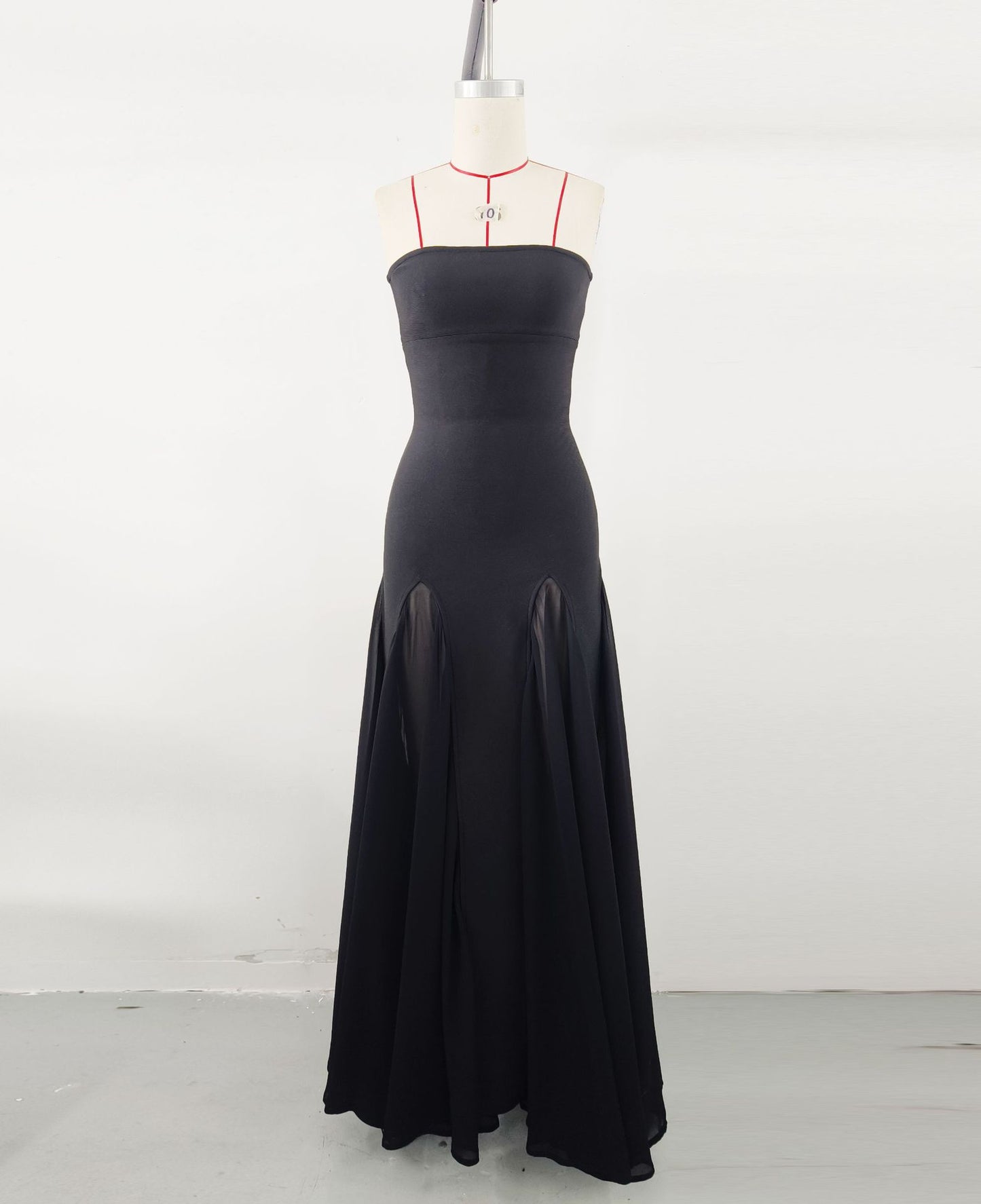 French tube top mesh stitching dress banquet party Bandage Dress