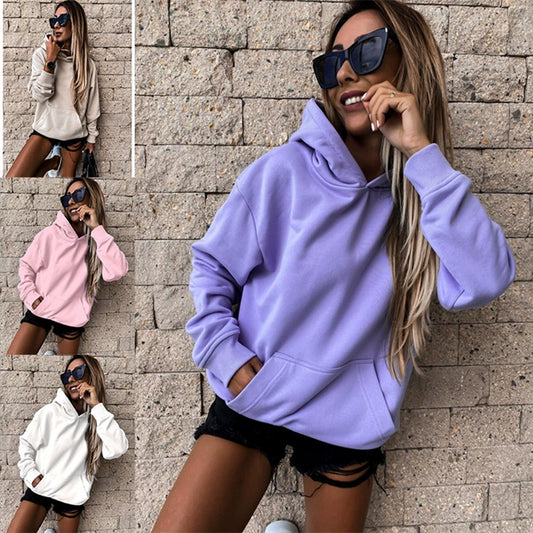 Loose hoodie autumn leisure tops winter women jumper