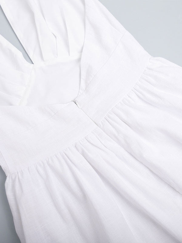 Long Cotton Maxi White Dress