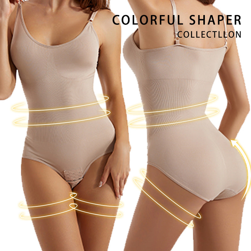 One-piece shapewear women's belly pants open-file hip lift shapewear underwear elastic corset body corset