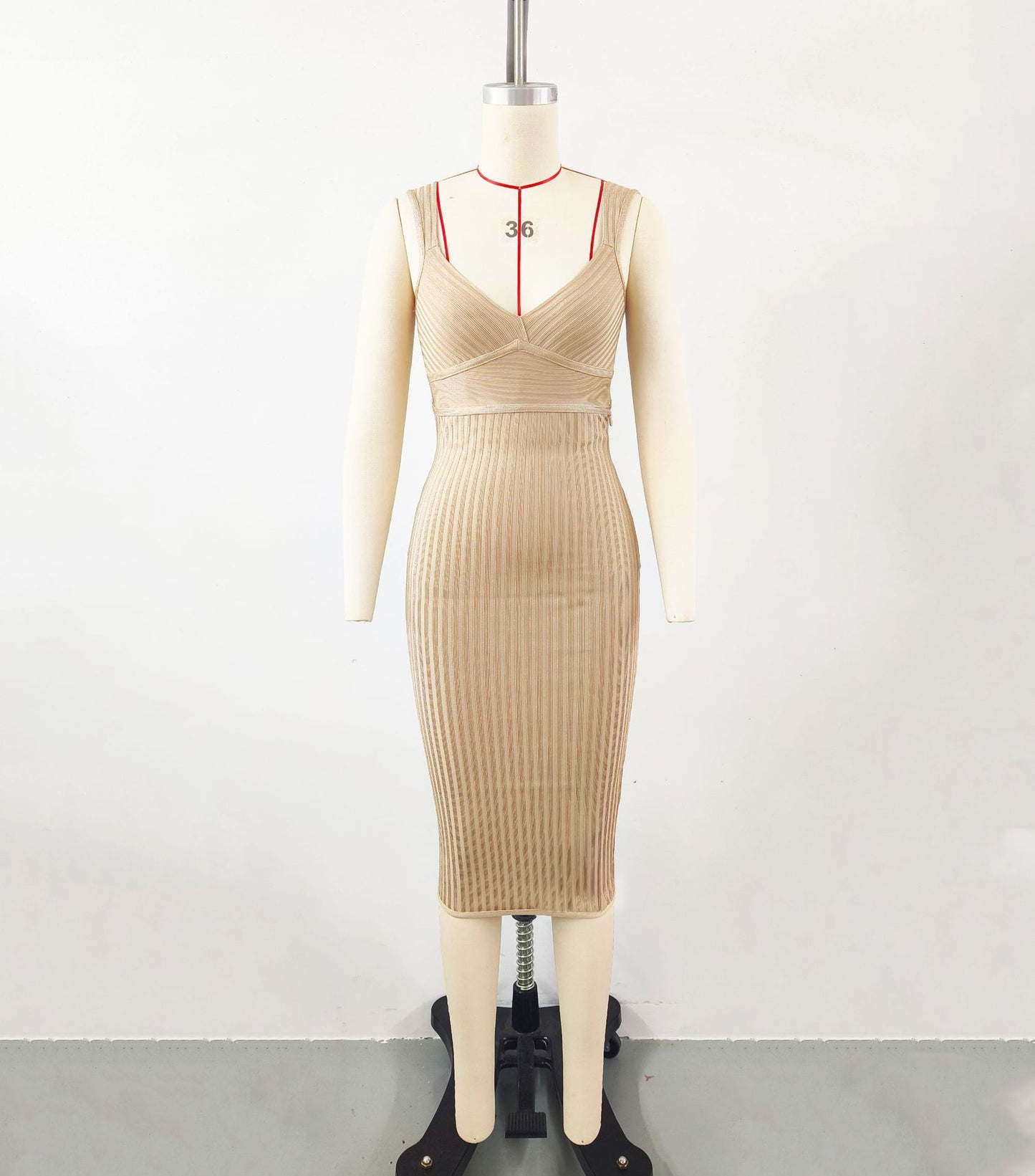 Women's Autumn Simple Bandage Dress Commuter Ladies