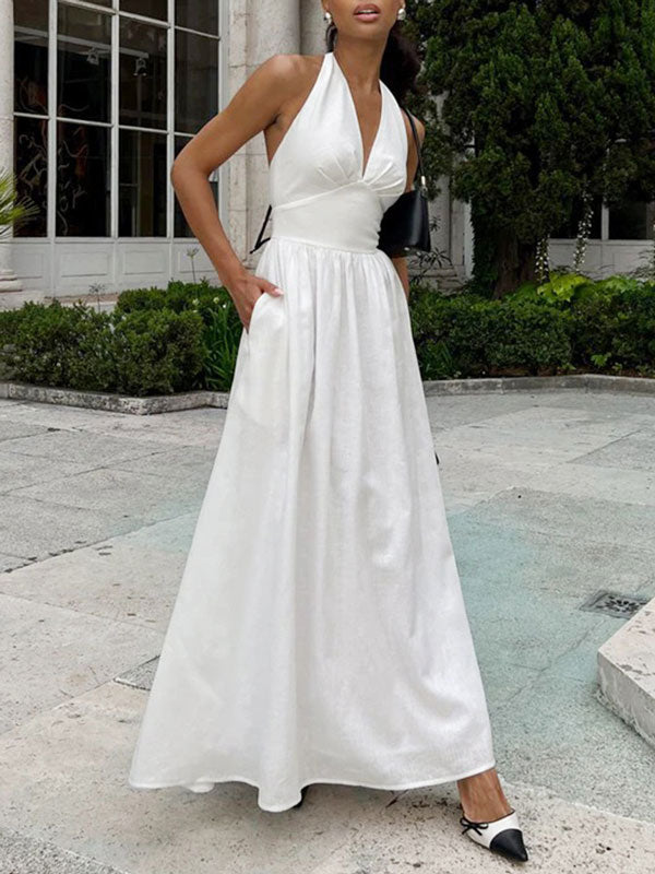 Long Cotton Maxi White Dress