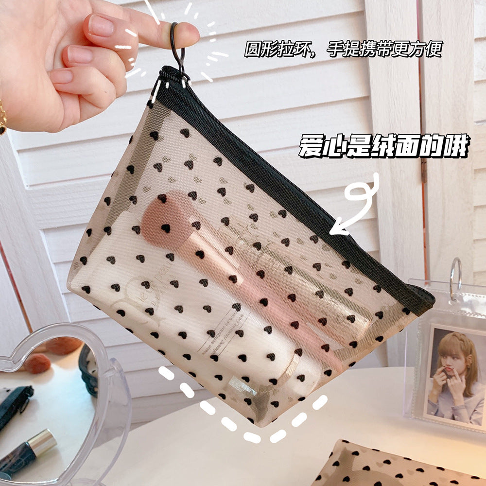 Mesh cosmetic bag