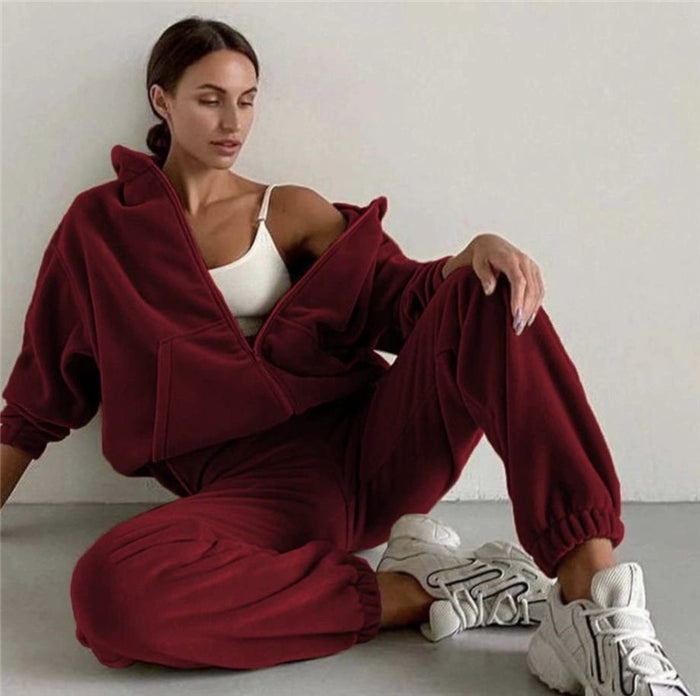 Sportswear sweater 2 pieces suit