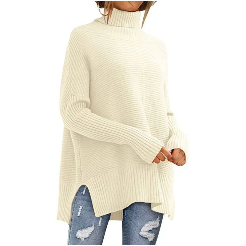 Autumn and Winter turtleneck sweater women's idle style batwing sleeve loose fashion pullover sweater