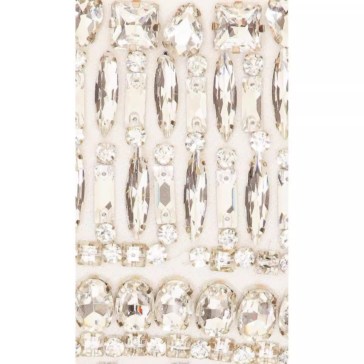 Women's white diamond bandage dress evening