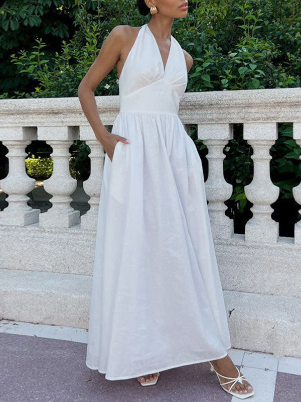 Long Cotton Maxi White Dress
