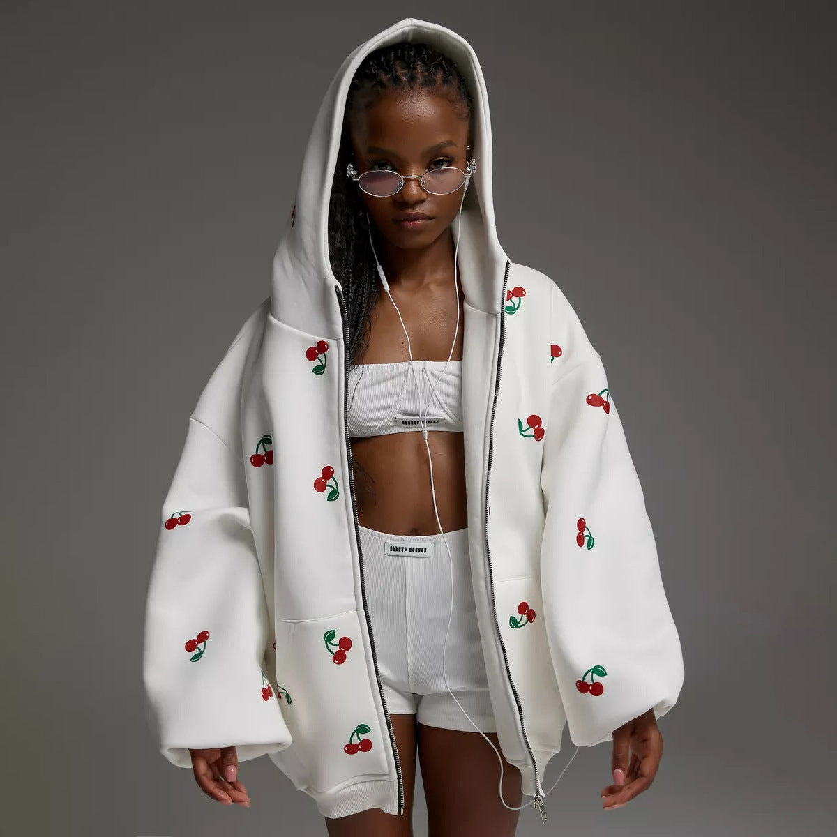 Street style fashion trendy brand loose versatile sports hoodie women