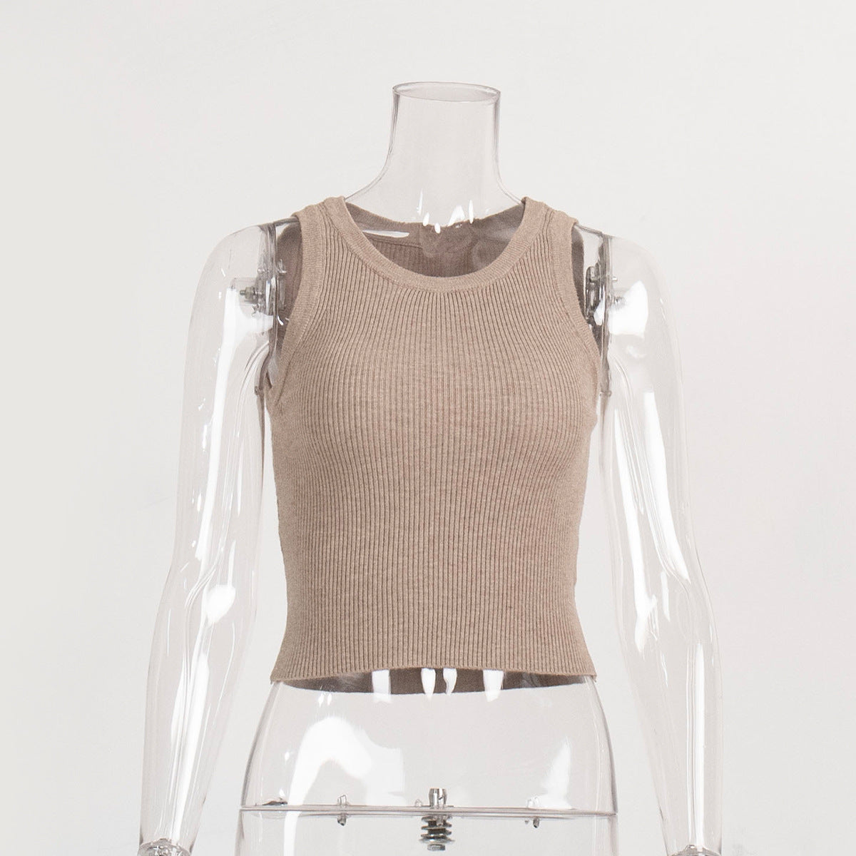 Knitted vest women's solid color slim thread inner wear blouse short y2g vest