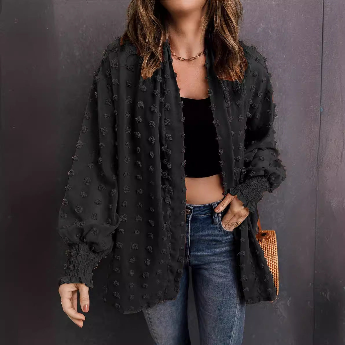 New Spring and Autumn women's clothing cardigan chiffon coat top shawl