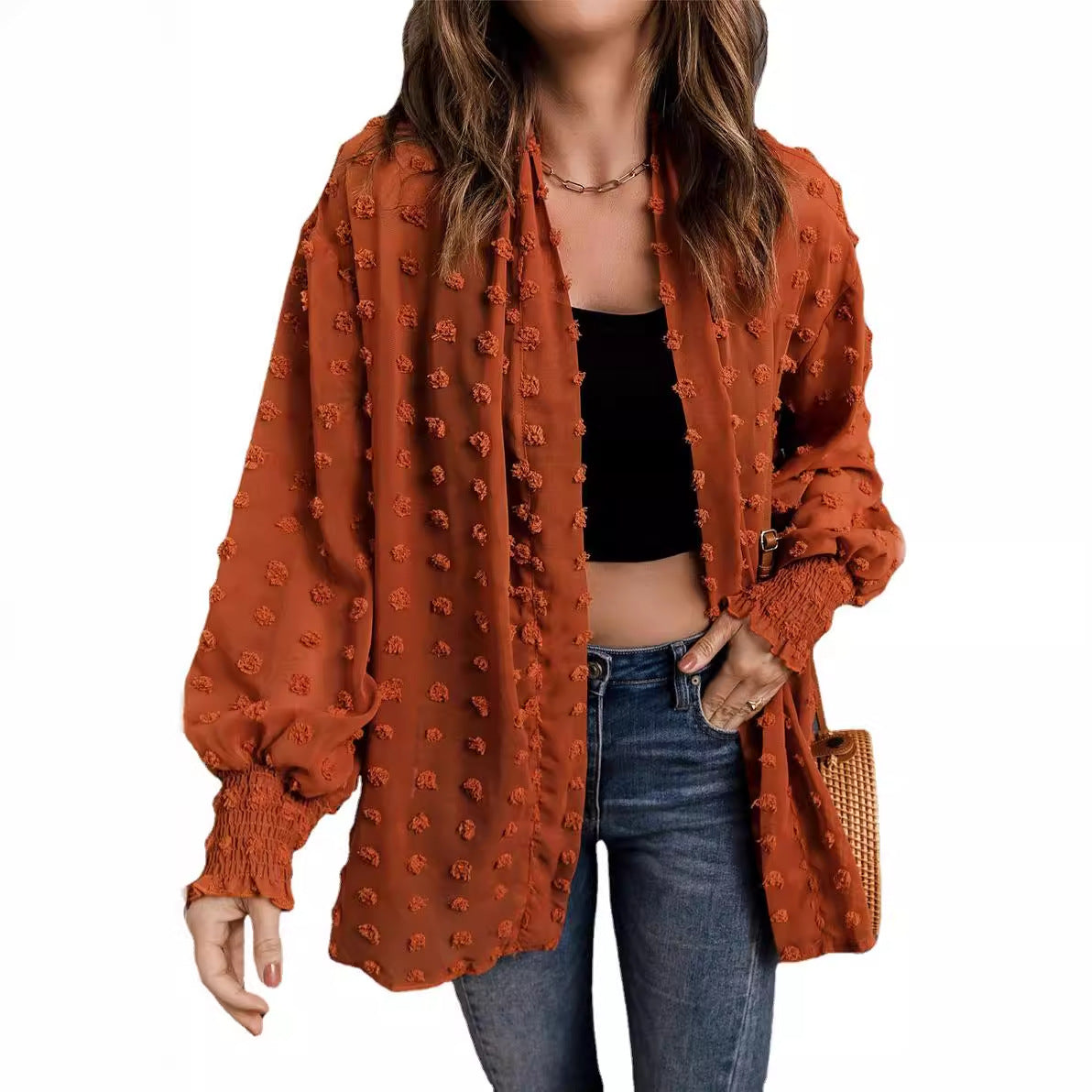 New Spring and Autumn women's clothing cardigan chiffon coat top shawl