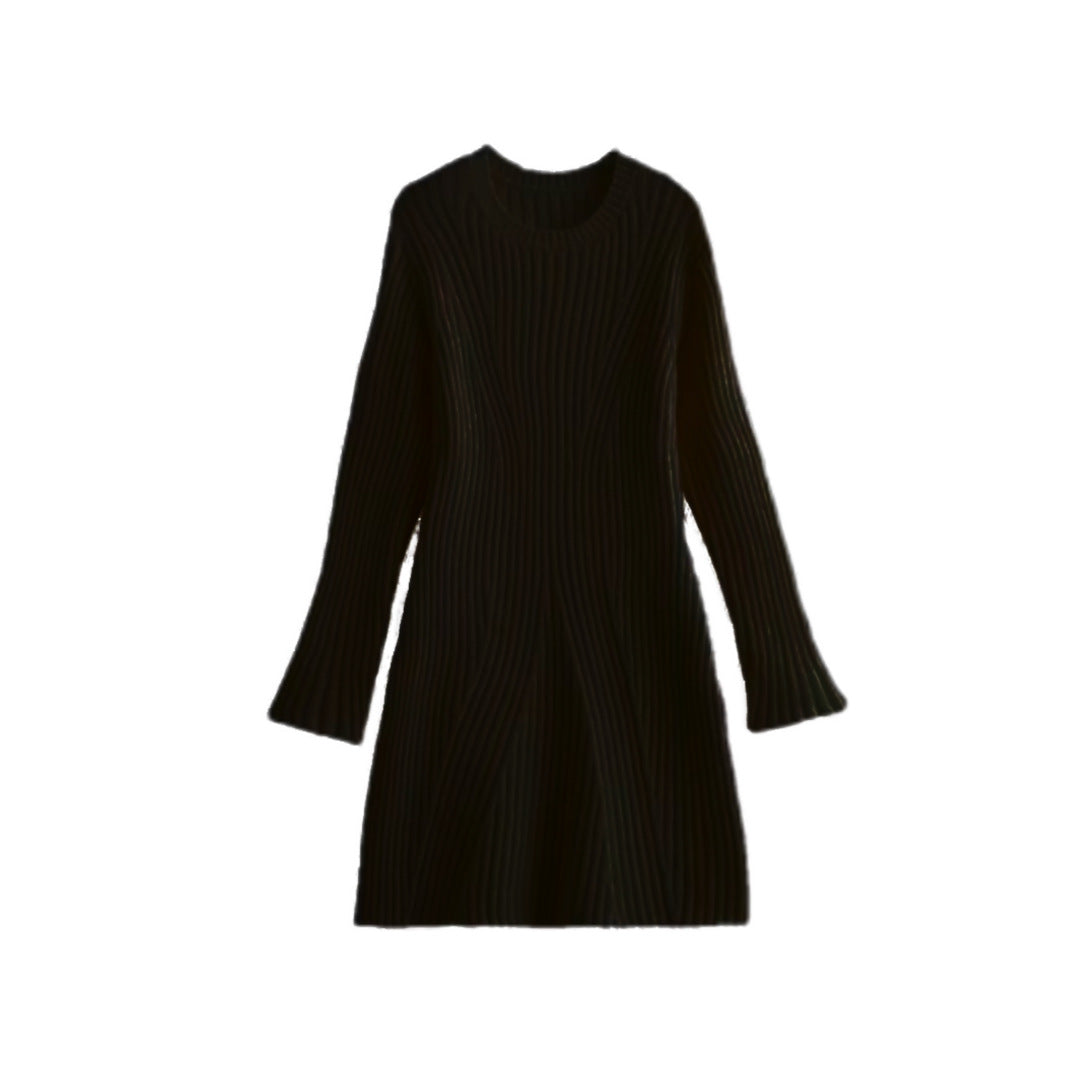 Autumn and winter women's fashion thread knitted dress