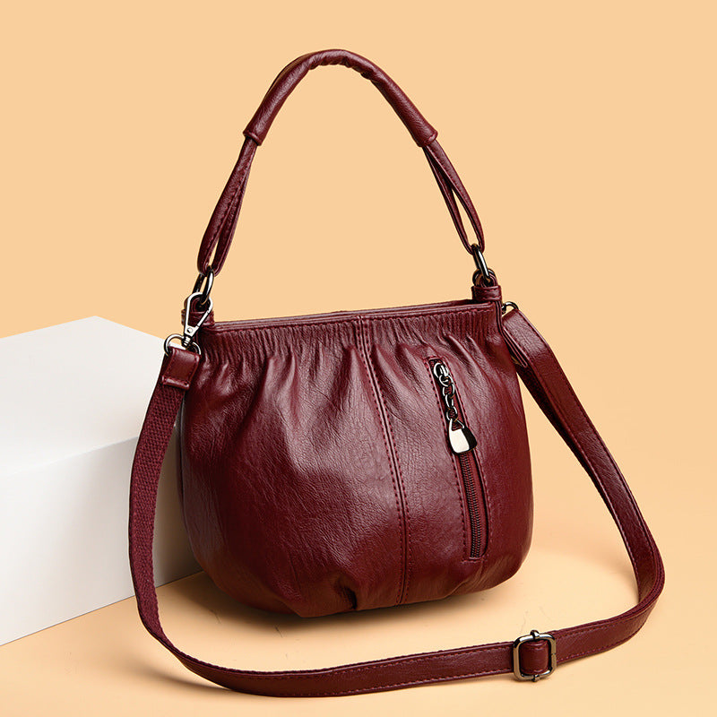 Fashion retro bag women's handbag shoulder bag multi-layer large-capacity messenger bag