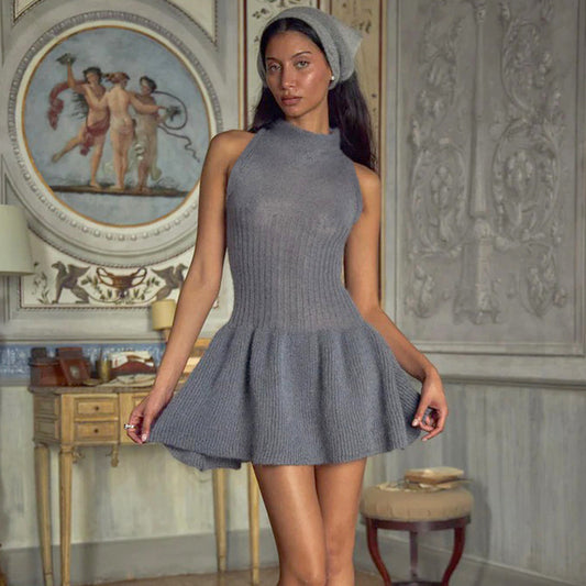 2025 Spring/Summer Sleeveless Wool Dress