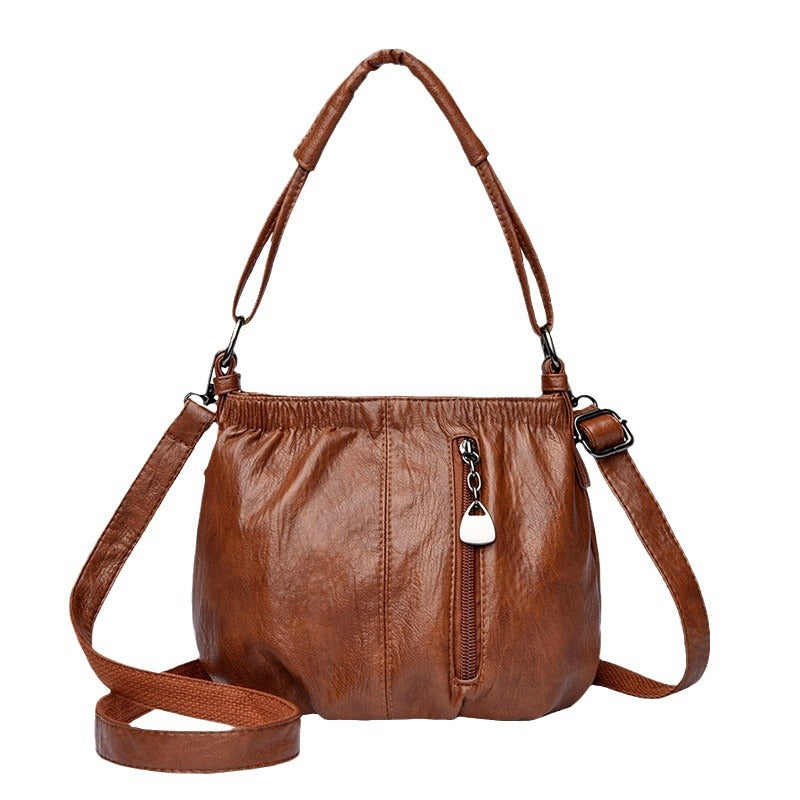 Fashion retro bag women's handbag shoulder bag multi-layer large-capacity messenger bag