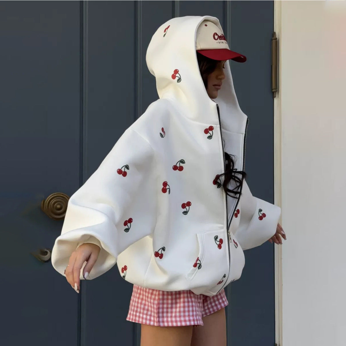 Street style fashion trendy brand loose versatile sports hoodie women