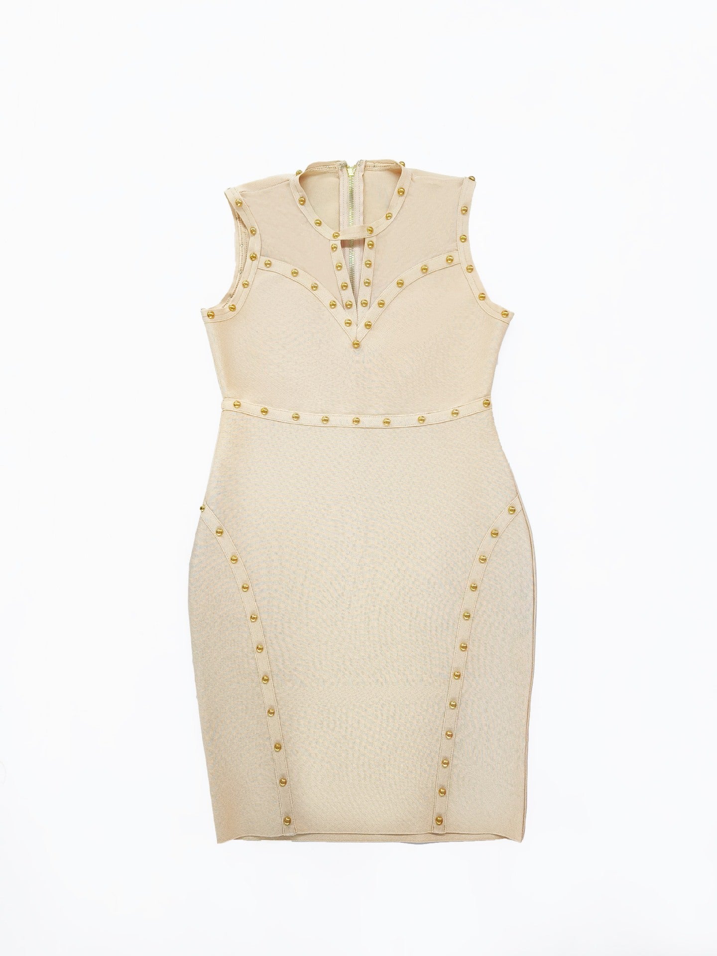 Women Summer High-End Pearl Elastic Bandage Dress