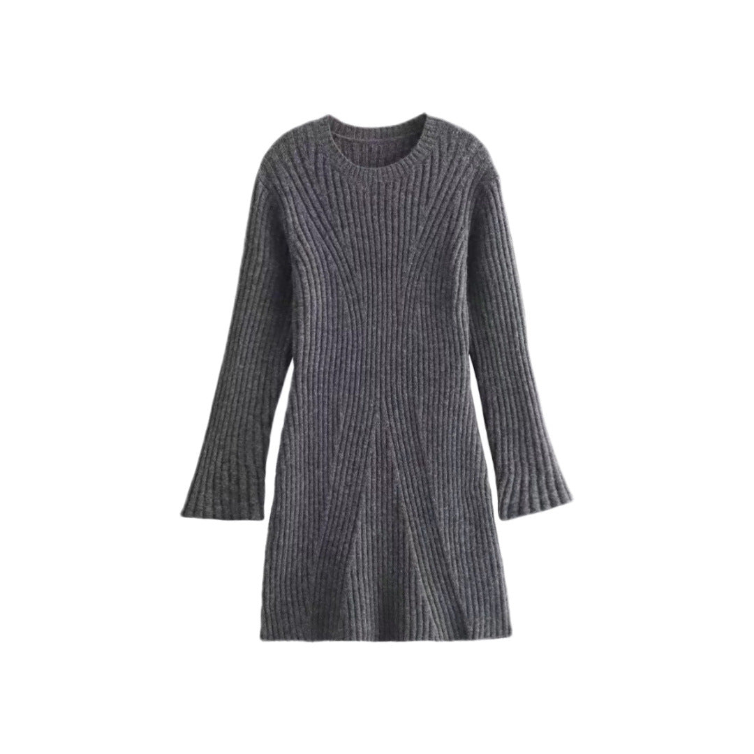 Autumn and winter women's fashion thread knitted dress