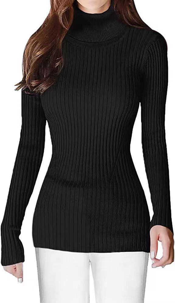 Women's turtleneck rib autumn and winter undershirt all-matching slim fit thermal head cover sweater