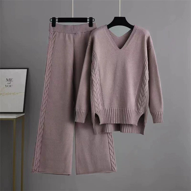 Fashion women two piece Comforta Knit suit