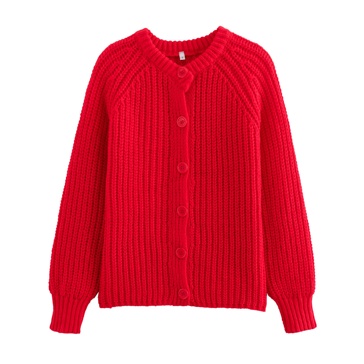 Y2K2024 autumn new solid color cardigan long sleeve knitted sweater coat for women