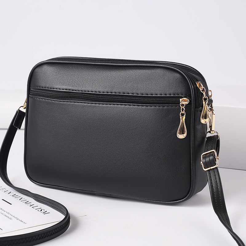 New diamond PU messenger bag versatile small bag women's shoulder small square bag