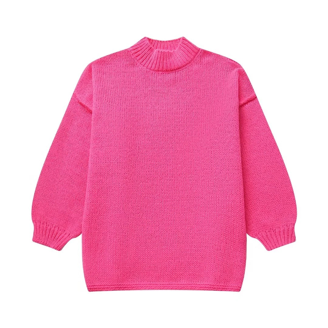 Women's pullover 2024 spring and autumn round neck sweater simple style thin sweater