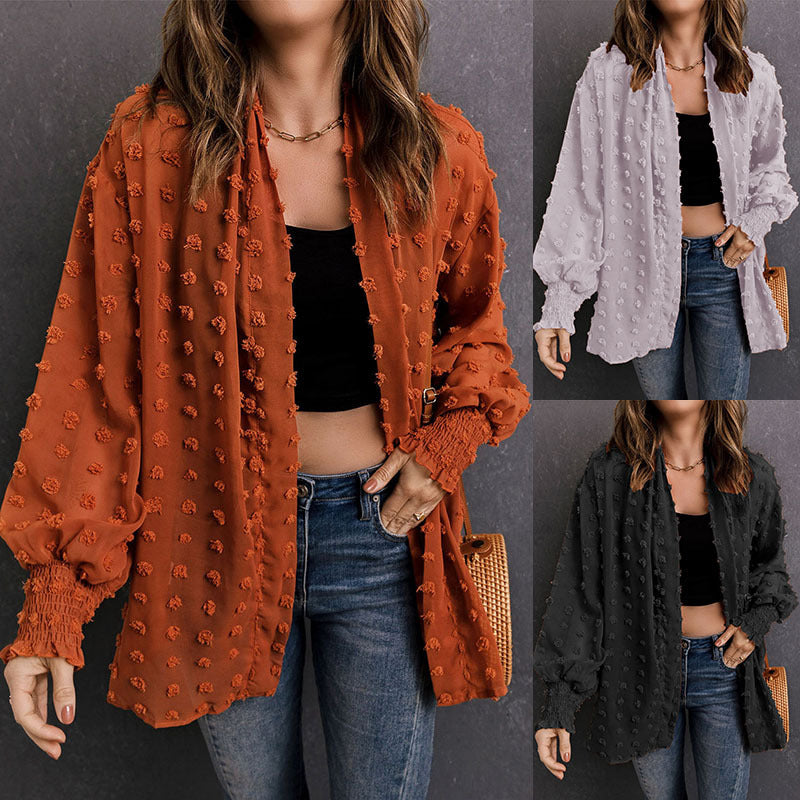 New Spring and Autumn women's clothing cardigan chiffon coat top shawl