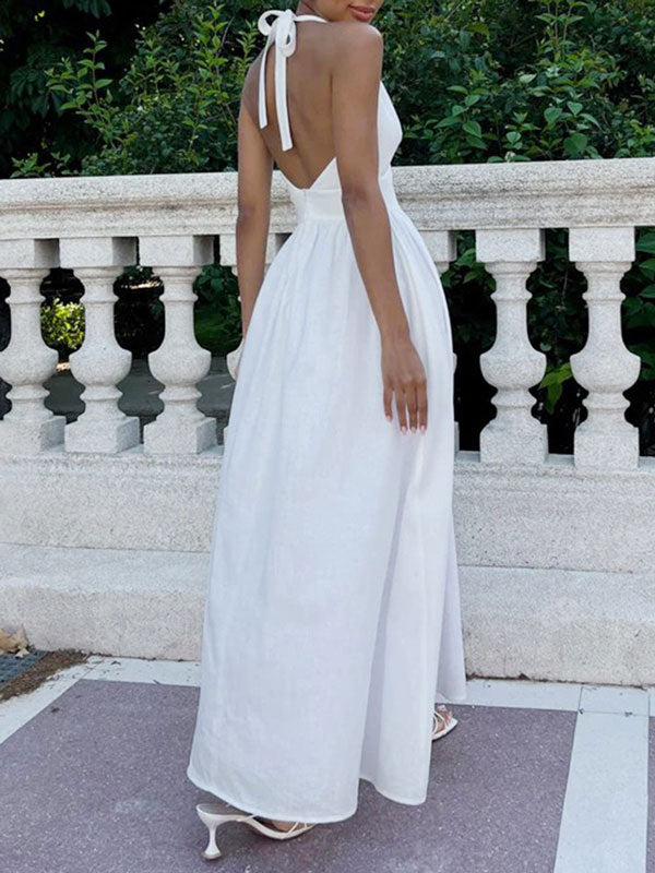 Long Cotton Maxi White Dress