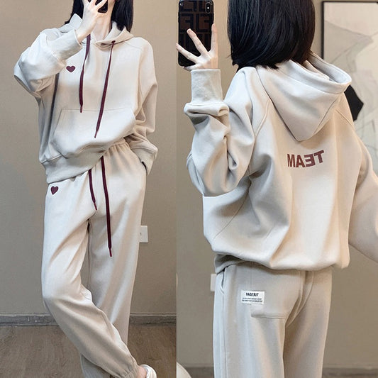 2025 Spring Sports Suit Women's Fleece Casual