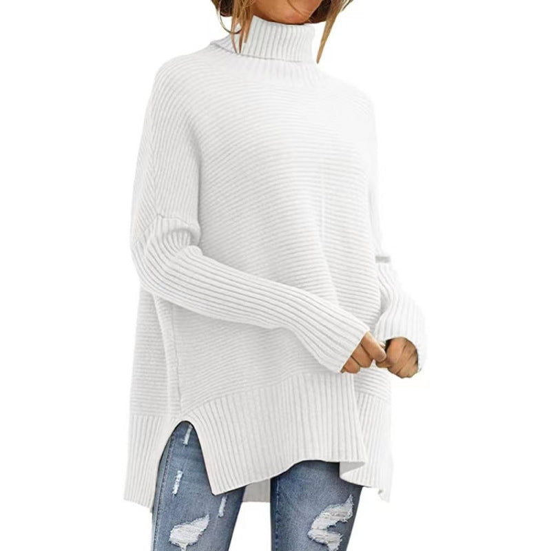 Autumn and Winter turtleneck sweater women's idle style batwing sleeve loose fashion pullover sweater