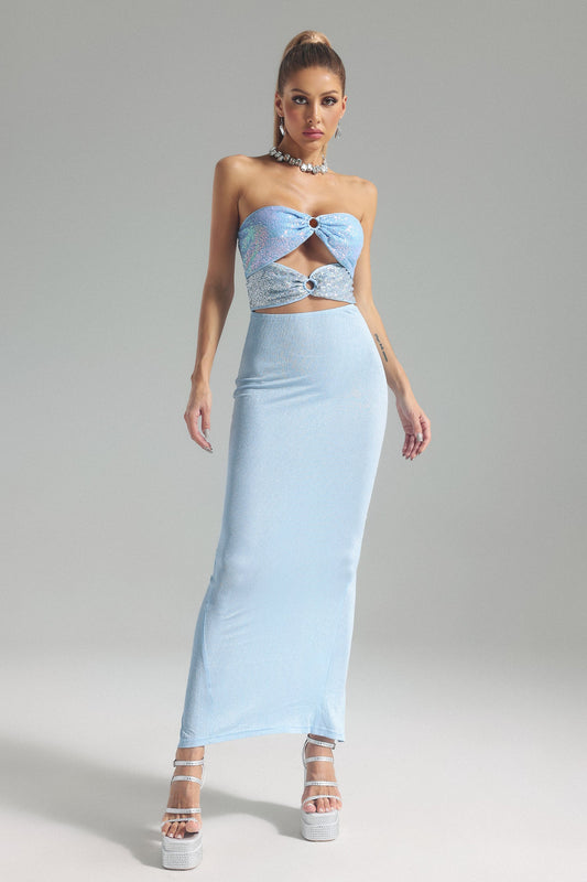 Sally Sequins Cutout Bandage Dress