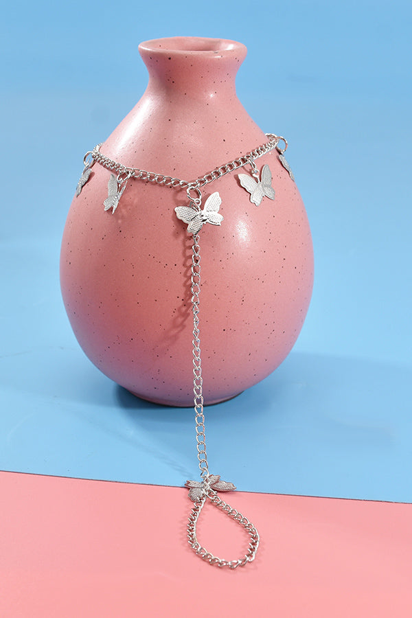 Chic Butterfly Bracelet & Ring Suit