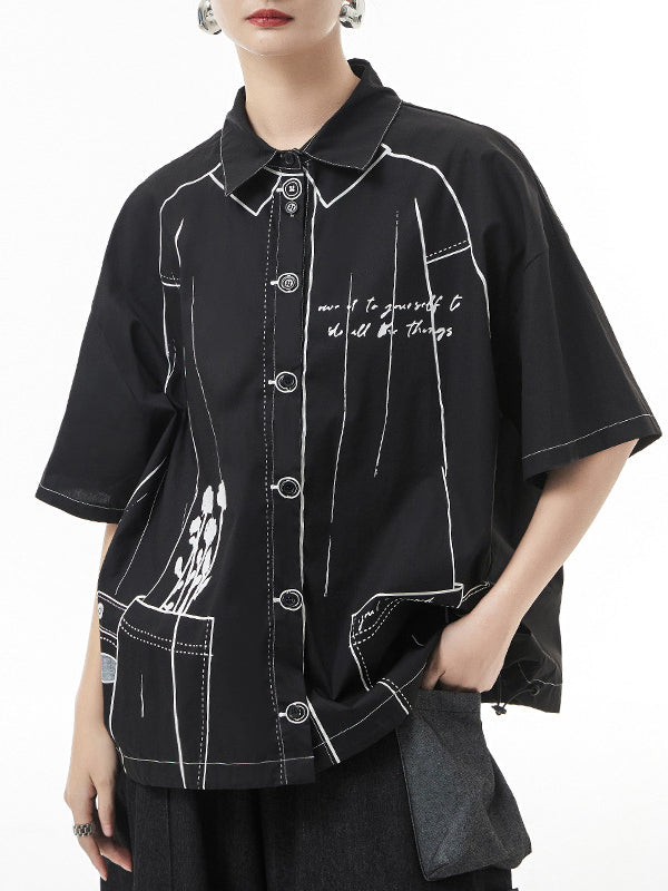Casual Printed Short Sleeve Shirt