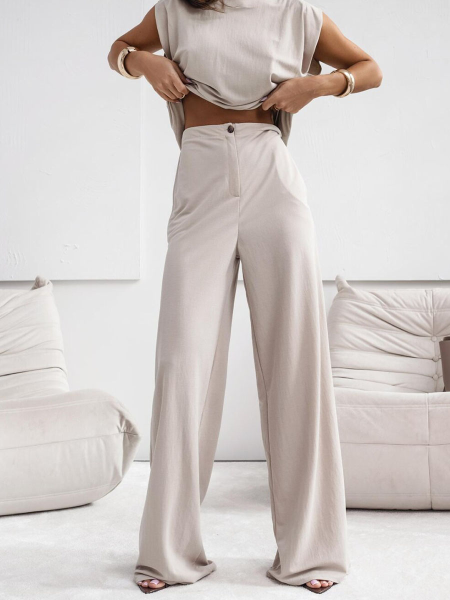 Casual sleeveless two-piece set