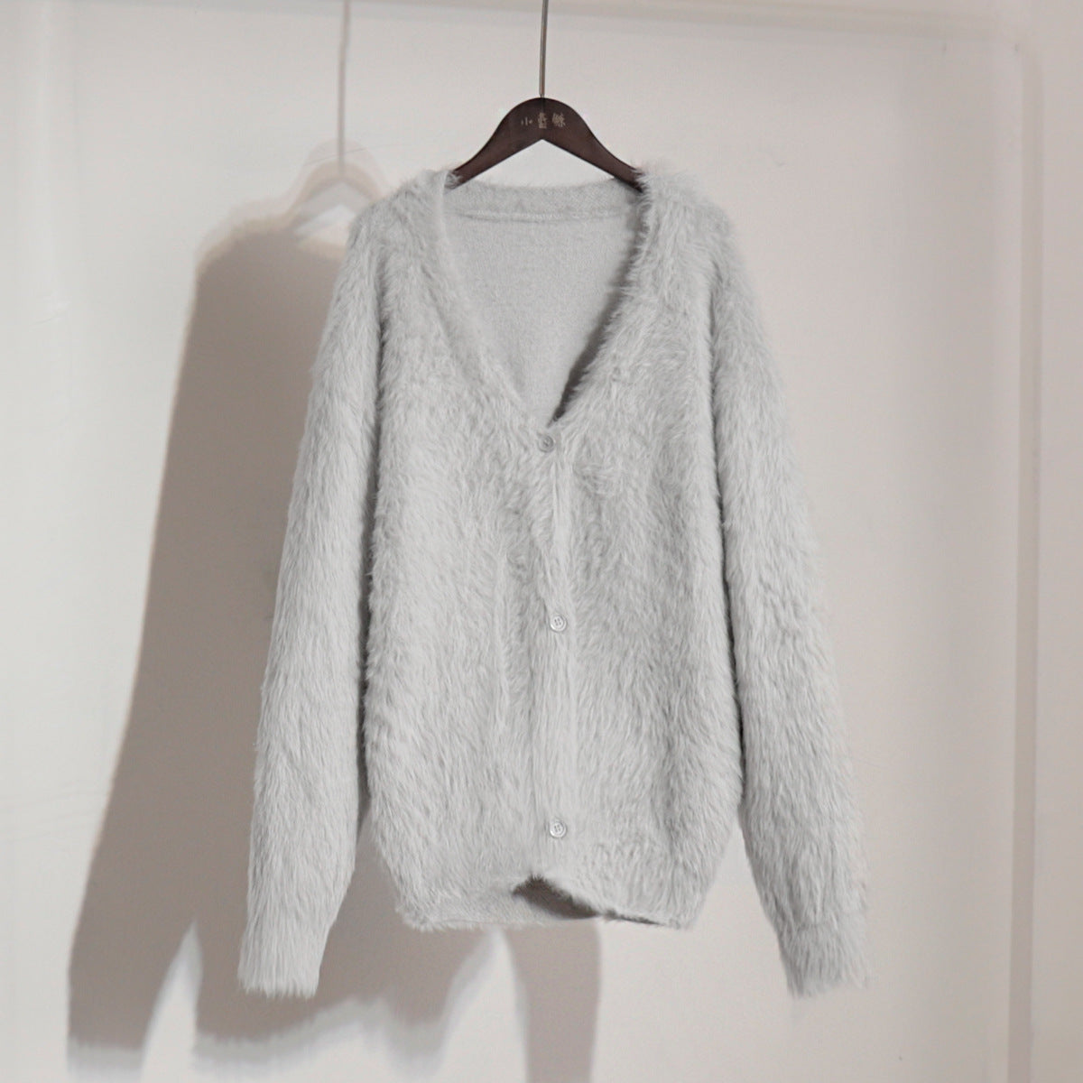 Mink-Like Knitted Sweater Cardigan Autumn And Winter Lazy