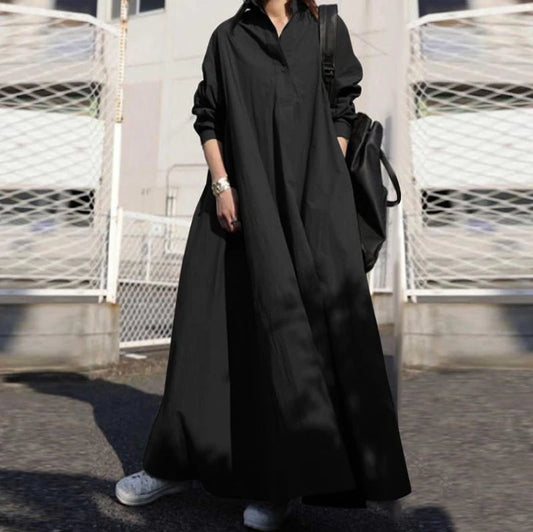 Casual Shirt Callor Swing dress