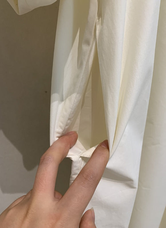 V-Neck Loose Casual Puffy Sleeves Solid Color Maxi Dress