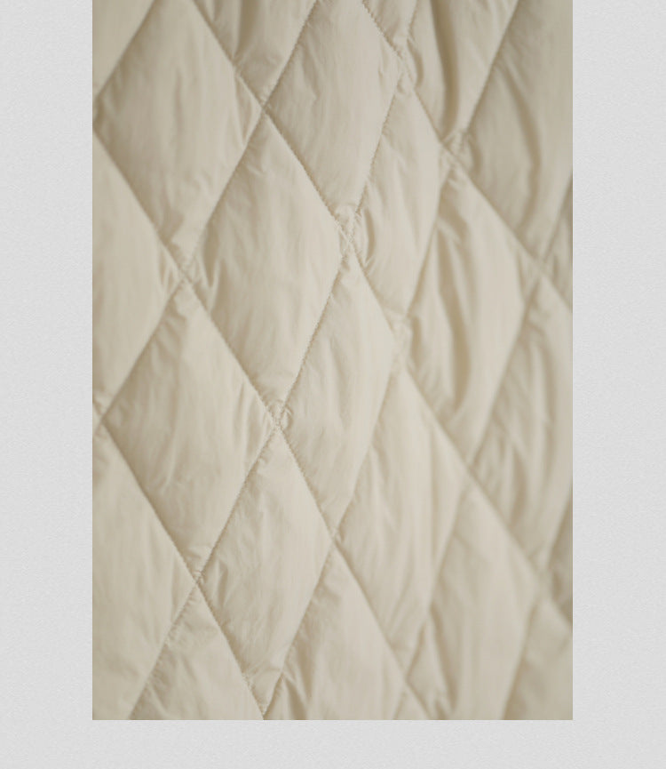 Casual Solid Color Lapel Down Jacket