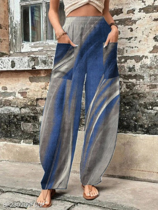 Comfort Loose Printed Trousers