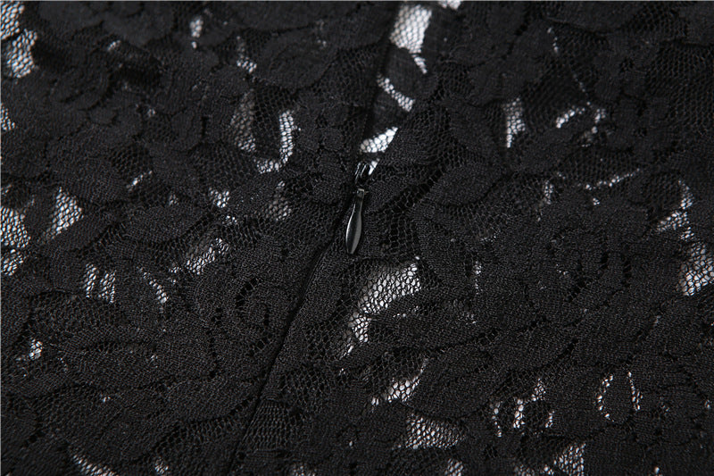 Lace Bustier Slit Slip Maxi Dress