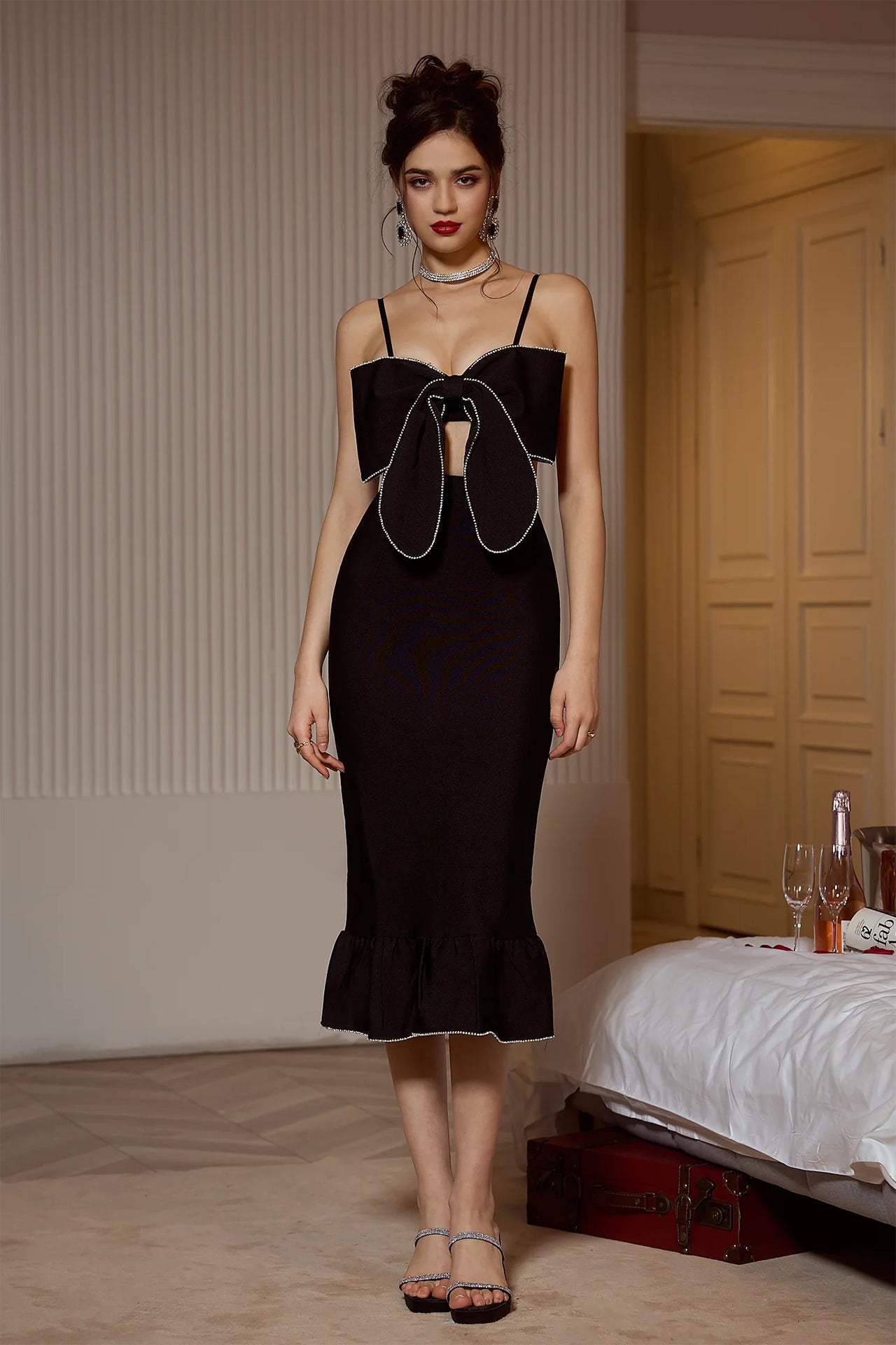 Bailee Sleeveless Ribbon Dress Set