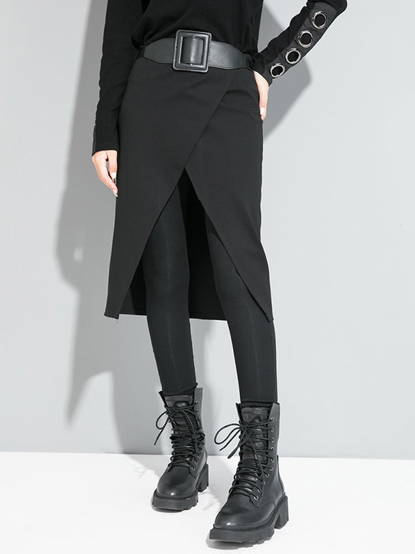 False Two Solid Split-Joint Culotte