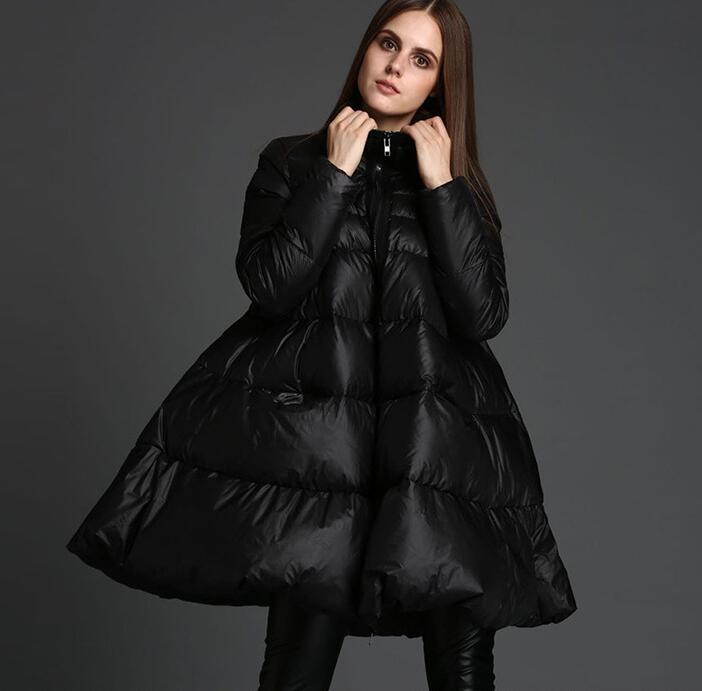 A-Line Women Winter Puffer Coat,Warm Thick 90% Duck Down Coat