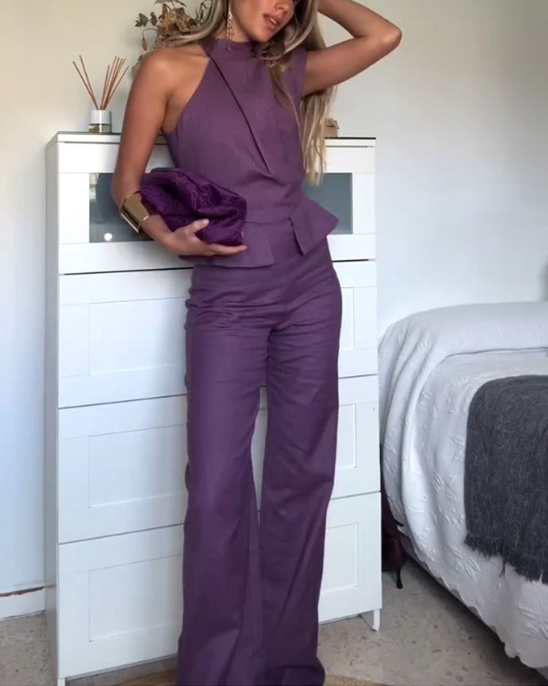 Fashion Design Sense Single Sleeve Pants