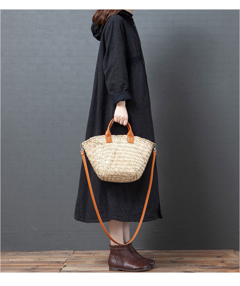 Loose Splicing Hooded Cotton Coat