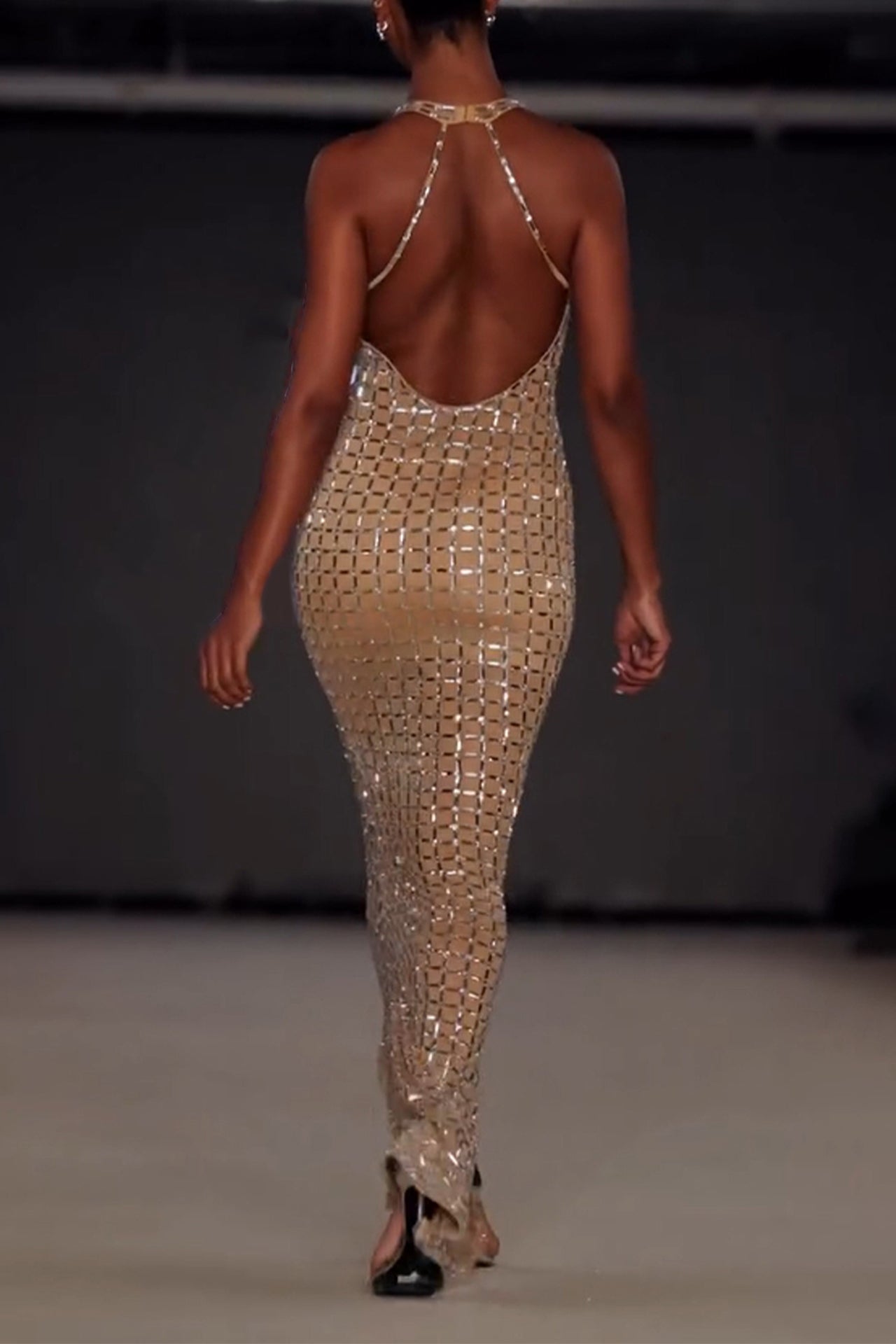 Roxana Halterneck Backless Maxi Dress